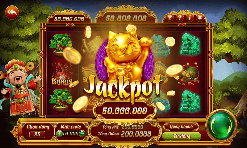Màn hình hiển thị nhiều biểu tượng slot game